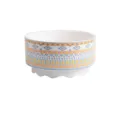 Ceramic Pet Bowl with Colorful Geometric Aztec Pattern Elevated Cat Water Bowl Variant - Bohemian Blue Constant Temperature Ceramic Bowl with Press Switch & 1.4m Cable