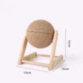 Pallina graffiante per gatti in sisal di legno piccola giocattolo verticale per animali - Palla Tiragraffi per Gatti a Forma di L / Taglia S