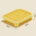 Tappetino per lettiera per gatti a doppio strato giallo crema piattaforma sabbia 50x40x9cm - Stile a Piede Basso / Giallo latte