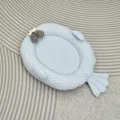 Tappetino rinfrescante blu per animali domestici gatto cane cuscino estivo seta ghiaccio - Cuccia rinfrescante a pois a forma di foca / S-51*42*5 cm [Consigliato sotto i 4 kg]