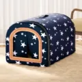 Tenda per animali domestici con motivo a stelle blu scuro casa gatto calda invernale variant - Taglia S / Stella Blu