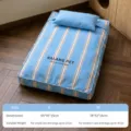 Letto per animali a righe blu con cuscino, cuscino sfoderabile e lavabile per cani e gatti. - Taglia 1-65*45*15cm / A Righe Blu