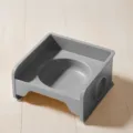 Ciotola per gatti quadrata in ceramica grigia stazione di alimentazione capacità 300ml. - Solo Tavolo Quadrato / Grigio Roccia
