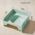 Supporto quadrato per ciotola di gatto verde pino design antiribaltamento per animali domestici - Solo Tavolo Quadrato / Verde Giada Pino