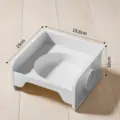Ciotola gatto quadrata in ceramica abbeveratoio per animali bianco 300ml accessori - Solo Tavolo Quadrato / Bianco smaltato