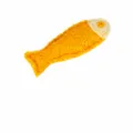 Natural loofah cat toy cute fish shaped pet chewing molar toy for teeth cleaning and biting - Small Yellow Fish