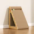 Grande tiragraffi per gatti triangolare con pallina, cartone ondulato resistente per animali. - Tiragraffi per Gatti Triangolare / Taglia L