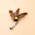 Katzenspielzeug Feder Ersatzkopf, realistisches Schmetterlingsdesign mit Glocke und Clip. - Totes Blatt Schmetterling Ersatzkopf (Ohne Teaser Stab)