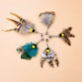 Bunte Katzenfeder Ersatzkoepfe Set fuer interaktive Katzenspielzeug Angel Zubehoer fuer Katzen - Kleine Fliegende Insekten Ersatzkopf Kombination (5 Nicht Wiederholend)