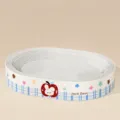 Large round cardboard cat scratcher bed bowl for indoor cats scratching and resting toys. - Oval Jumbo / Red