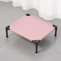 Breathable elevated pet bed pink cat cot for small dogs and cats washable indoor - Linen Pink