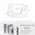 Clear desktop storage basket with slant opening for books, stationery, and cosmetics. - U-Shaped Slanted Storage Bin (Small) / 1 Piece