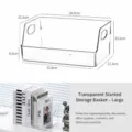 Clear acrylic slanted desktop storage box for books, stationery and organizers, large capacity. - U-Shaped Slanted Storage Bin (Large) / 1 Piece