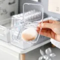 Clear acrylic powder puff storage box portable mini square container for makeup sponge - Small Square Case / 1 Piece / Clear