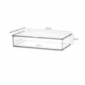 Boite de Rangement en Acrylique Transparent avec Couvercle Organisateur Petit Modele - Style Bas [Long Petit] / Transparent