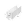 Boîte de rangement blanche style japonais taille L étroite avec poignée en U 28x7x7,6cm - Style Bas Peu Profond - Étroit L / 28x7x7.6cm