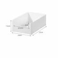 Boîte de rangement en plastique blanc pour organisateur de cuisine avec dimensions - Style Bas Peu Profond - Large M / 21x14x7.6cm
