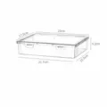 Scatola di conservazione in plastica trasparente con coperchio, capacità 1.25L e precise misure. - Scatola A5 con Coperchio / Trasparente
