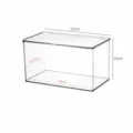 Boite de rangement en acrylique transparent avec couvercle, grand organiseur bureau. - Style Haut [Long Grand] / Transparent