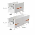 Boîte de rangement extensible en plastique blanc pour placard - Style Extensible Avant-Arrière - Large (1 Pièce)