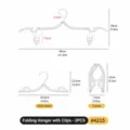 Draagbare opvouwbare kledinghanger met clips, compact ontwerp voor reizen en dagelijks gebruik - Upgrade Stijl Met Clips (4215A) / Set van 3