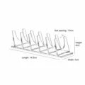 Clear acrylic makeup palette organizer, transparent multi-slot cosmetic storage rack. - Desktop Rack / 1 Piece/Pack / Clear