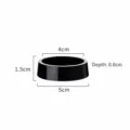 Coupelles de roulettes de meubles noires butoir de roue protection de sol lot de deux - Base Droite / 2 Pièces/Ensemble