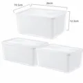 Grande scatola scolapiatti a doppio strato 5L set da 3 con coperchio per frigorifero e cucina. - Capacità 5L (Confezione da 3)