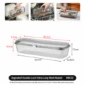 304 stainless steel dishwasher mesh basket with lid for cutlery and chopsticks storage box - Rectangular Mesh Basket - Extended