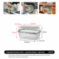 Stainless steel dishwasher basket with lid, mesh design for cutlery and small items storage. - Rectangular Mesh Basket - Tall Short