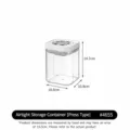 Clear press-type sealed jar storage container 1100ml for kitchen food organization. - Large [1100ml]