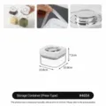 Transparent press-type airtight storage jar, 450ml capacity, ideal for food and small items. - Small [450ml]