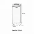 Clear airtight pressing sealed jar storage container for jewelry walnut dry goods transparent tank - Large [2300ml]