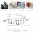 Scatola di plastica trasparente con divisori, grande cesto organizer per cucina e scrivania. - Grande (Divisori Regolabili)
