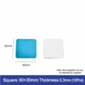 Adhesive metal plate 30x30mm ultra-thin mounting sheet for magnetic phone holder 10pcs - 10 Pieces / Square 20x20mm