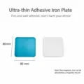 Square metal magnetic attraction plate detail, 80x80mm thin iron sheet for holder accessory - 2 Pieces / Square 50x50mm