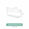 Clear plastic over-door hanging storage basket for kitchen cabinet and pantry organization. - Shallow Single Grid (4543) / 1 Piece
