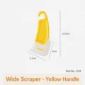 Japanese style kitchen pot cleaning scraper yellow handle plastic scraper tool 15.5cm - Wide Simple Style (1124) / Soft Rubber Scraper / Yellow