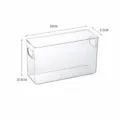 Boîte de rangement de bureau en plastique transparent haute et mince de style japonais - 1 Pièce/Paquet (26x9.5x15.5cm)