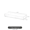 Extra lange flache Aufbewahrungsbox aus klarem Kunststoff Schreibtisch 48x16x5.8cm - Extralange Stapelbare Niedrige Transparente Box