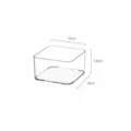 Klarer quadratischer Aufbewahrungsbehaelter transparent Kosmetik Organizer 10x10x5,8cm - Quadratische Kleine Stapelbare Niedrige Transparente Box