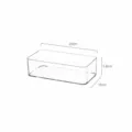 Klarer Plastik Aufbewahrungsbox Desktop Make-up Organizer Kosmetikbehälter rechteckig - Mittlere Stapelbare Niedrige Transparente Box