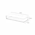 Transparente Kunststoff Aufbewahrungsbox Organizer für Kosmetik und Bad 40x15cm - Sehr Große Stapelbare Niedrige Transparente Box