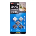 Edelstahl Mini Klebehaken Wandhaken Set mit 4 Stück stark klebend für Küche Bad 500g - Mini Raute / 5 Stück / Silber