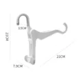 Portable folding travel clothes hanger, plastic multi-functional drying rack white. - Foldable Clothes Hook (6245) / 1 Piece / White