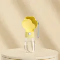Portable dog water bottle for travel, 400ml pet water dispenser with paw-shaped bowl. - 400ml / Milk Yellow