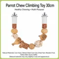 Natural parrot chewing toy bird cage accessory hanging fruit nut string for parakeets conures - Parrot Chewing, Beak Grinding & Climbing String (30cm)