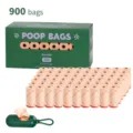 Sacs à déjections canines 900 pièces avec distributeur et parfum lavande rouleaux en vrac. - Avec Distributeur / 60 Rouleaux / Rose