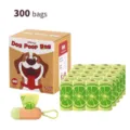 Geparfumeerde hondenpoepzakjes met dispenser, leuk limoen patroon, 300 stuks rollen. - 20 rollen + dispenser / in doos (limoen)