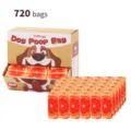 Bolsas de heces perfumadas 720 uds bolsas de basura con caja dispensadora para mascotas - 48 rollos / en caja (naranja)
